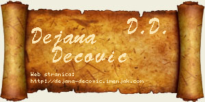 Dejana Dečović vizit kartica